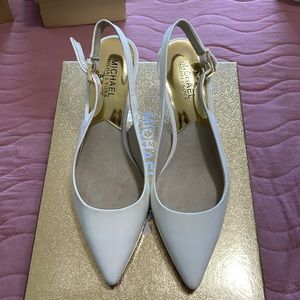 White Micheal Kors heels